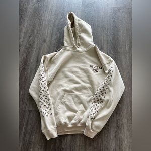Pi phi hoodie in beige/tan